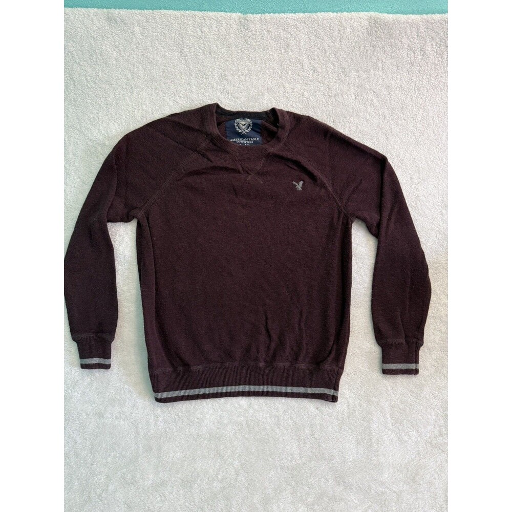 American Eagle Outfitters Maroon Pullover Sweater Vintage Fit Crew Neck Large
